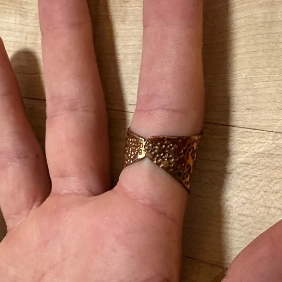 Textured Copper Ring - Picture 2 of 2